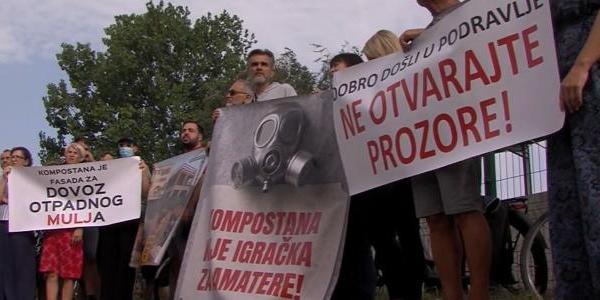 Stanovnici Podravlja prosvjedom tražili izmještanje unikomove kompostane