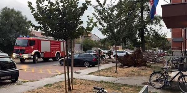 Požar, odnesena i oštećena krovišta kuća, padovi stabla i grana po prometnicama, automobilima, nogostupima, električnim vodovima...