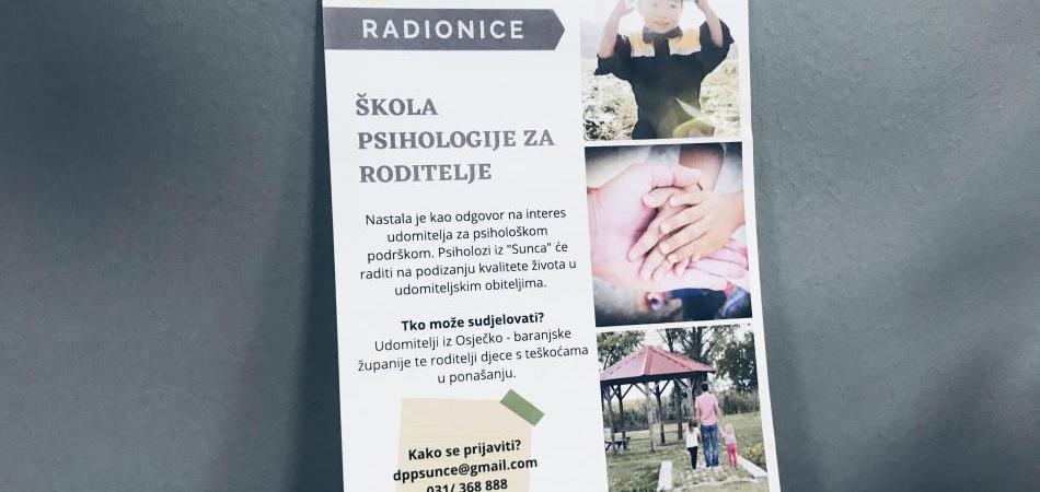 Besplatne radionice za djecu, roditelje i udomitelje