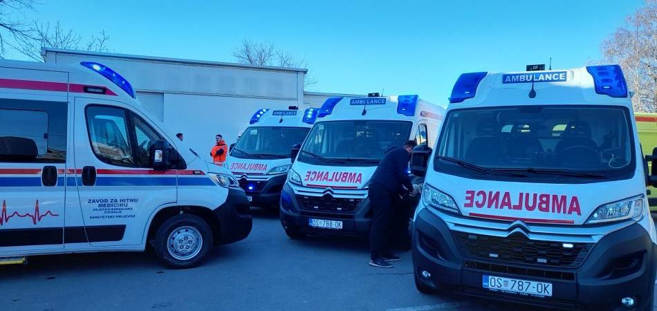 Zavod za medicinu Osječko-baranjske županije ojačan je za sedam novih vozila
