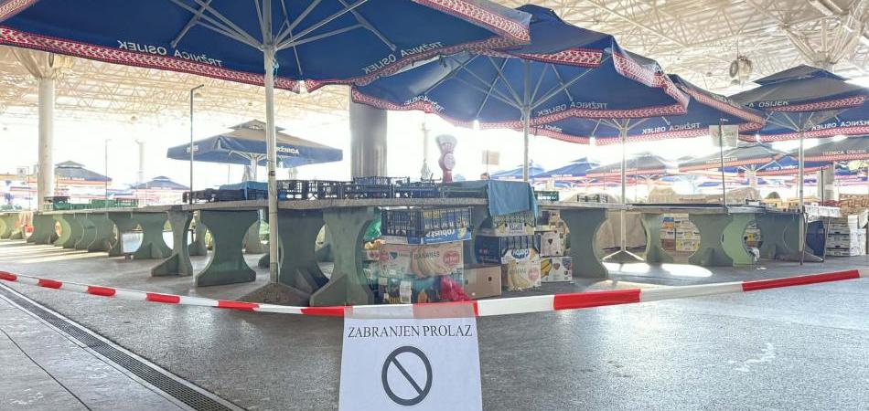 Prodaja s otvorenog dijela tržnice do daljnjega u zatvorenom prostoru