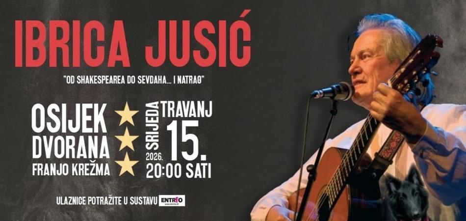 Ibrica Jusić 15. travnja u Osijeku