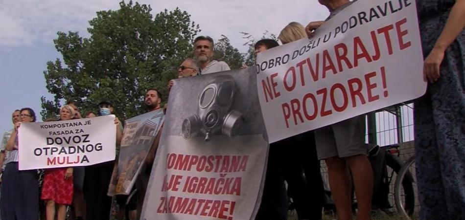 Stanovnici Podravlja prosvjedom tražili izmještanje unikomove kompostane