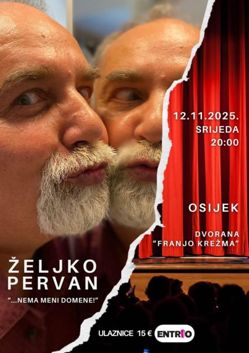 Željko Pervan u Osijeku predstavlja svoj stand-up show 