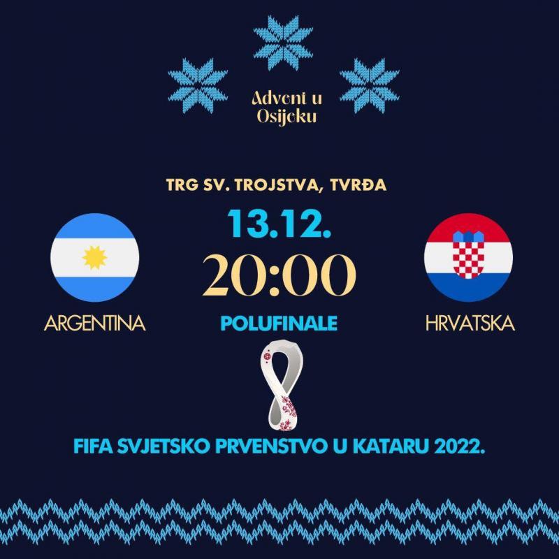 Osijek: gledanje utakmice Argentina - Hrvatska