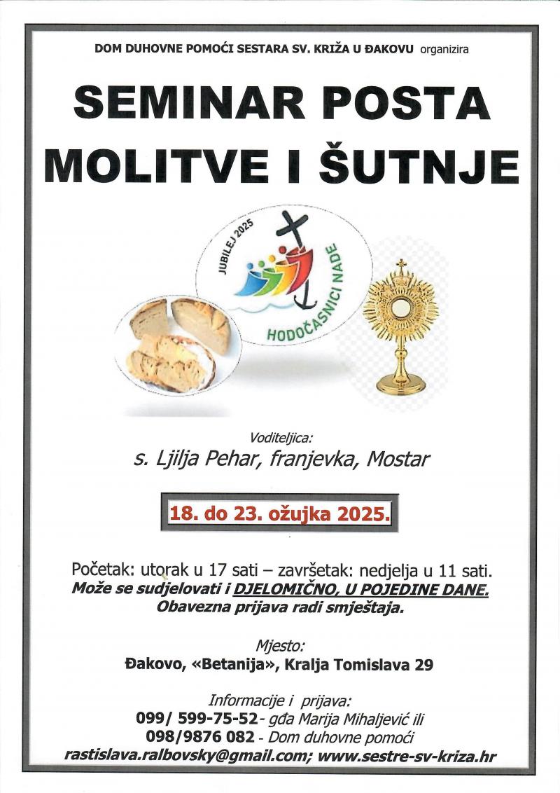 Seminar posta, molitve i šutnje