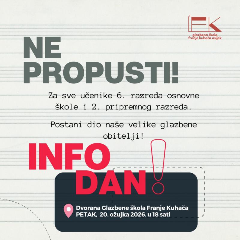 GŠ Franje Kuhača - Info dan