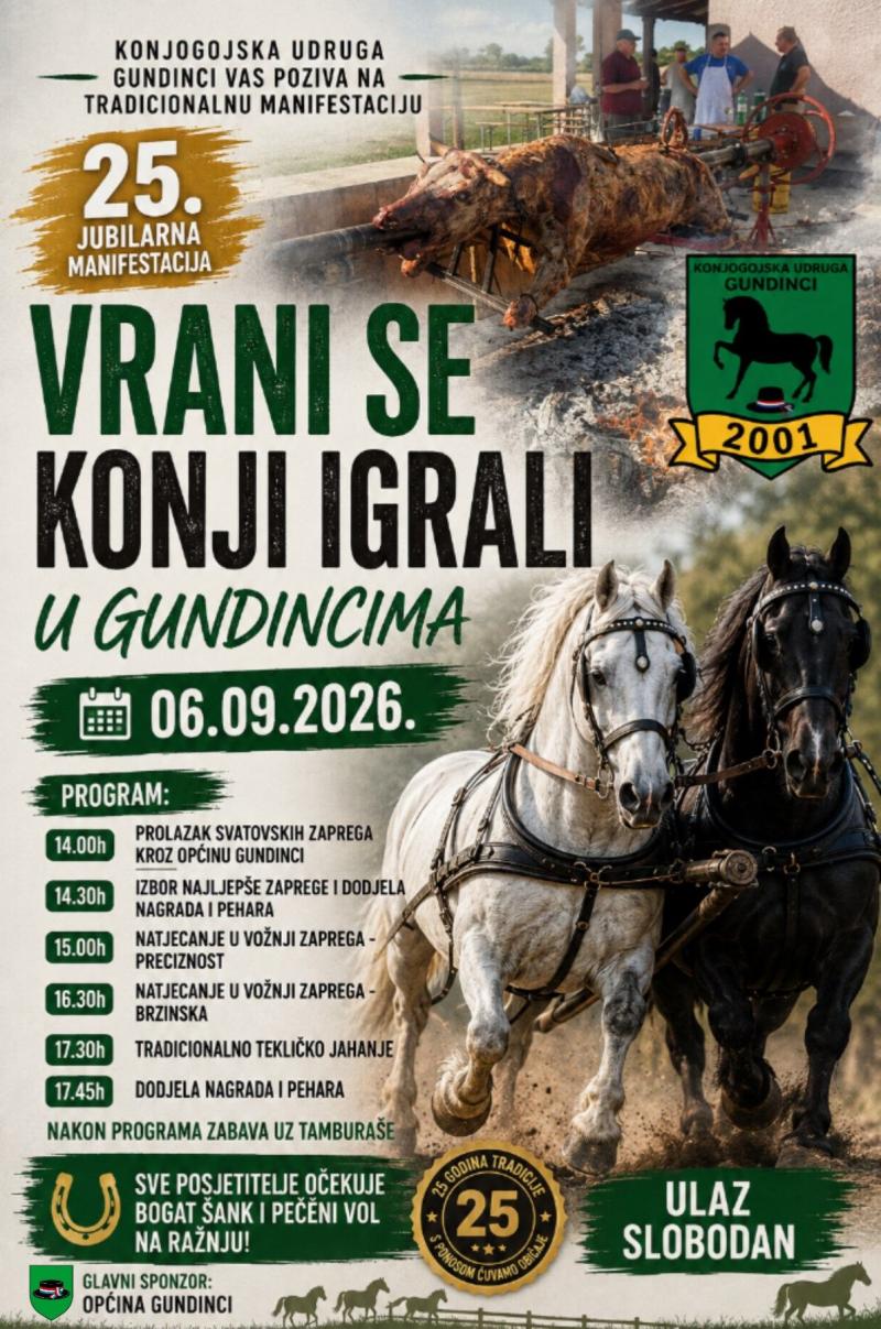 25. manifestacija „Vrani se konji igrali” u Gundincima