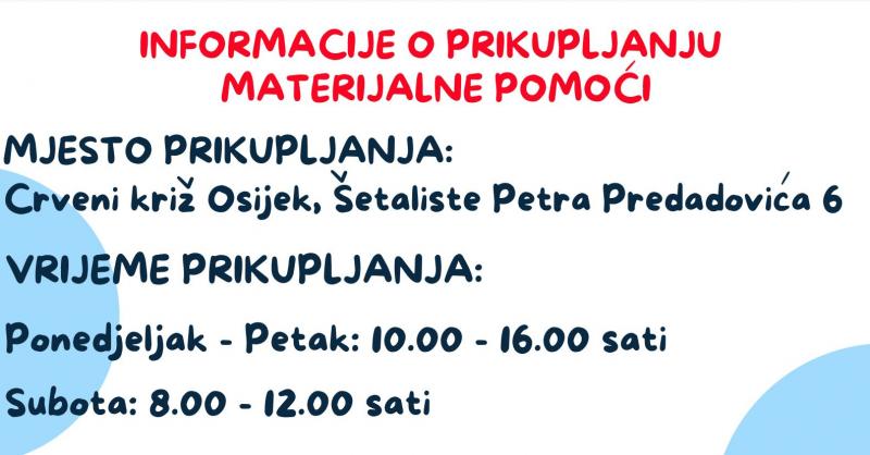 Prikupljanje materijalne pomoći za raseljene osobe iz Ukrajine