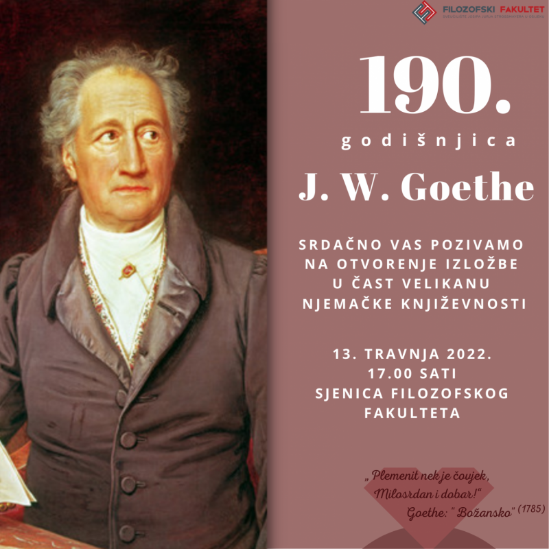 Izložba „Johann Wolfgang Goethe – genij klasike“